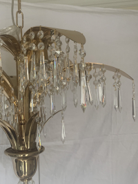 Lüster vergoldet mit original Swarovski Strassbehang