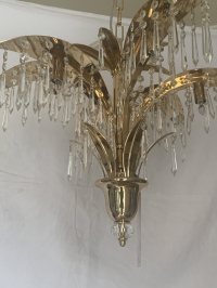 Lüster vergoldet mit original Swarovski Strassbehang