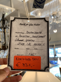 Deckenleuchte in Porzellan